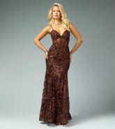 Delphine Glitter Mermaid Formal Dress