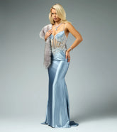 Peyton Satin Lace-Up Corset Mermaid Ball Gown