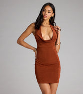 Midnight Muse Halter Mini Dress