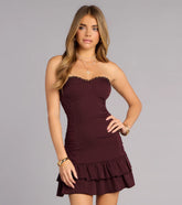 Wine Night Pinstripe Mini Dress