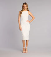 Classy Icon Open Back Midi Dress