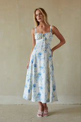 Angelina Sweetheart Floral Midi Dress