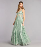 Ivy Glitter Sequin Lace-Up Ball Gown