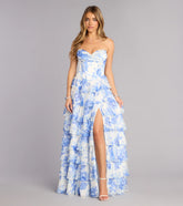 Althea Floral Chiffon Formal Dress