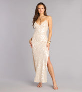Vanna Payette Sequin Crochet Column Dress