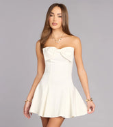 Darling Bow Skater Mini Dress