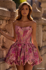 Sherri Hill Brocade Bubble Skirt HoCo Dress 57367