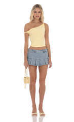 Off Shoulder Twist Top in Yellow