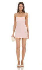 Outline Bodycon Dress in Pink