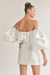 Theresa Off-The-Shoulder Puff Sleeve Mini Dress