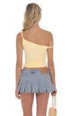 Off Shoulder Twist Top in Yellow