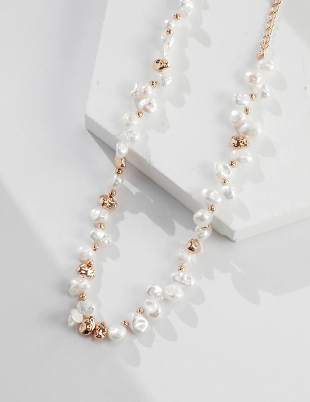 Sterling silver pearl necklace D0292