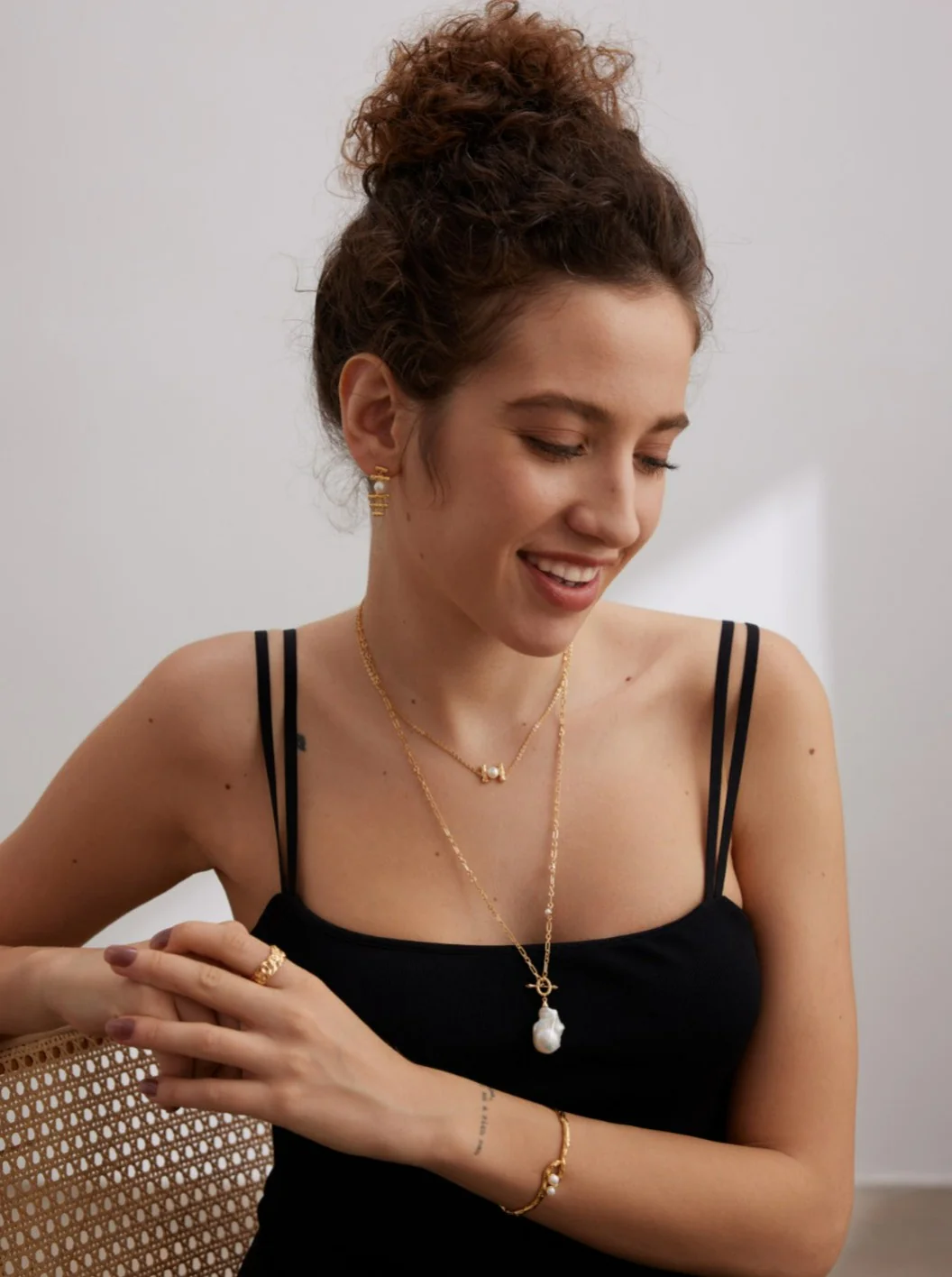 Baroque pearl necklace D0350