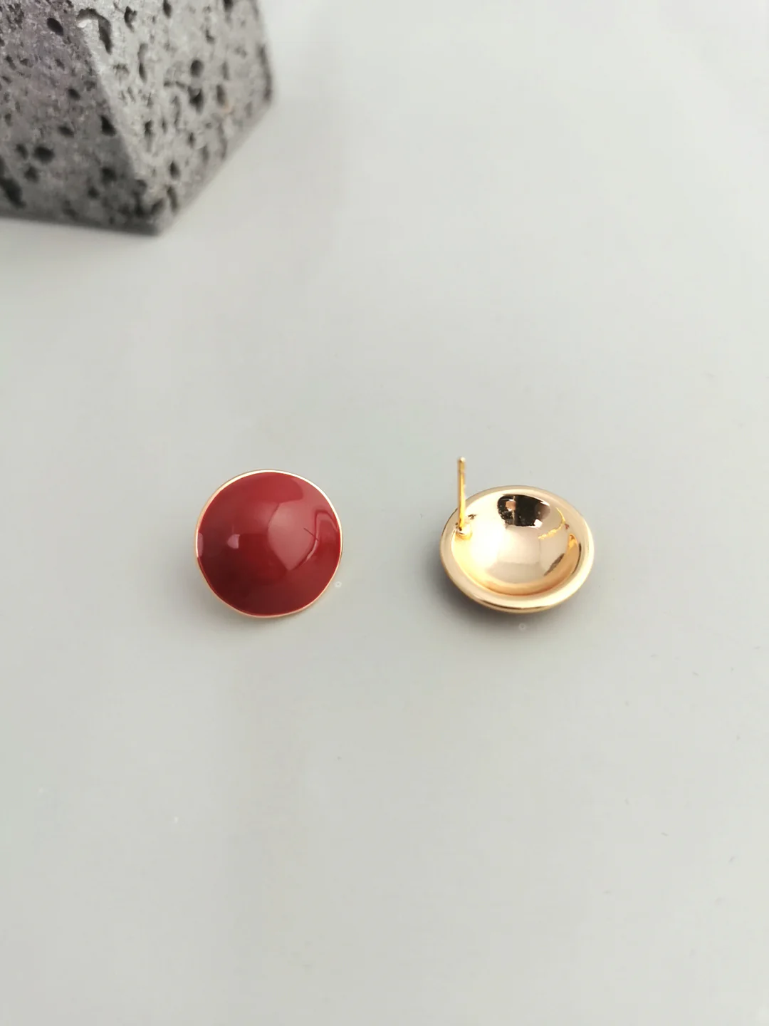 Red Oil-drop Glaze Earrings E0799