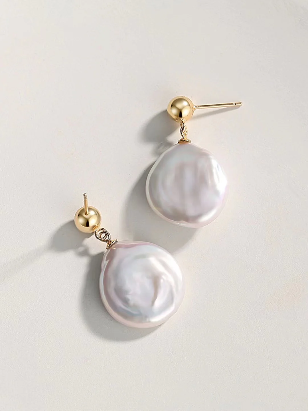 Baroque Natural Pearls Stud Earrings E0697