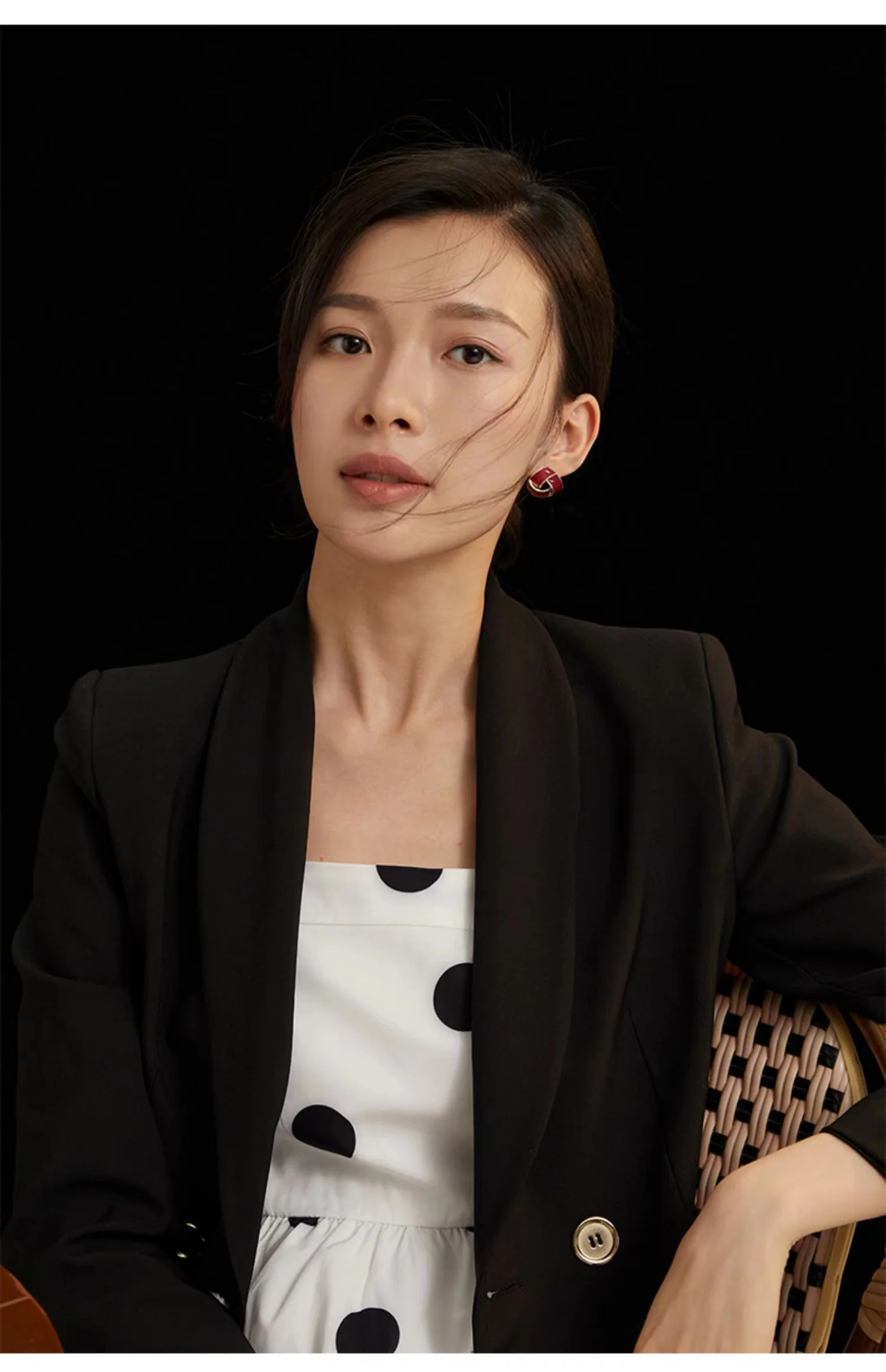 Red Oil-drop Glaze Earrings E0800