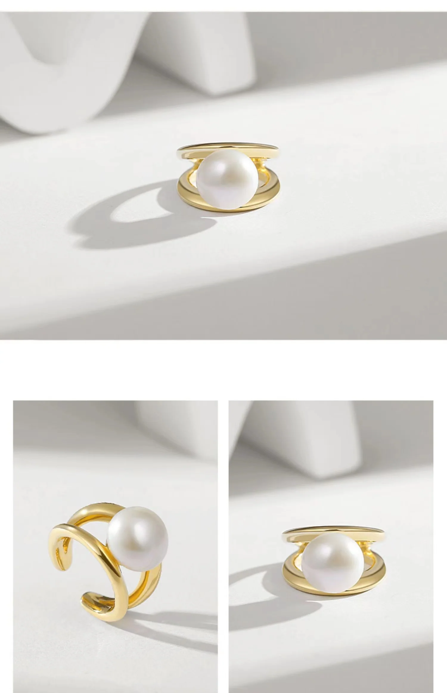 Sterling Silver Pearl Ear Cuffs（Single）E0728