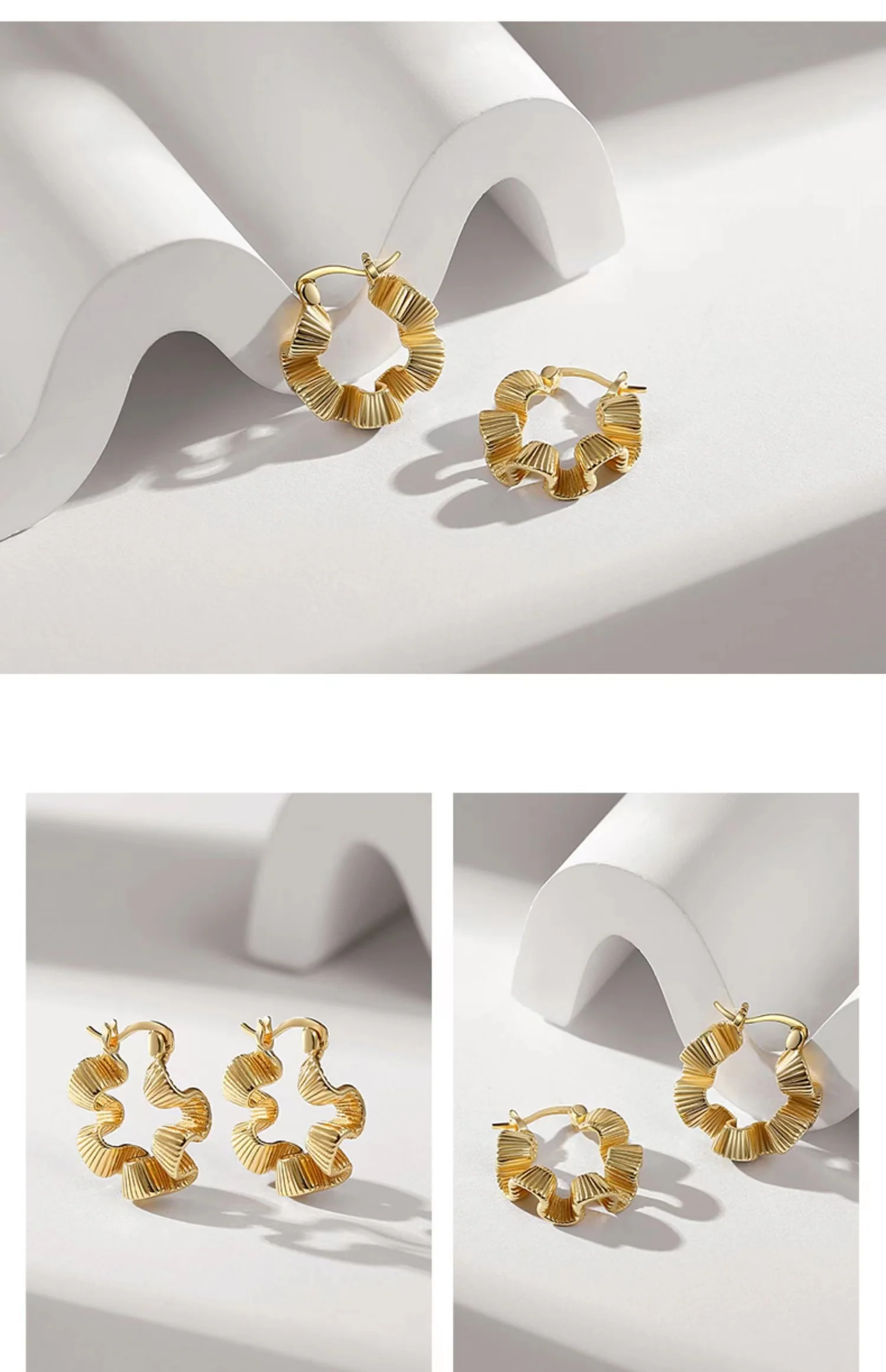 Sterling Silver Wreath Earrings E0723