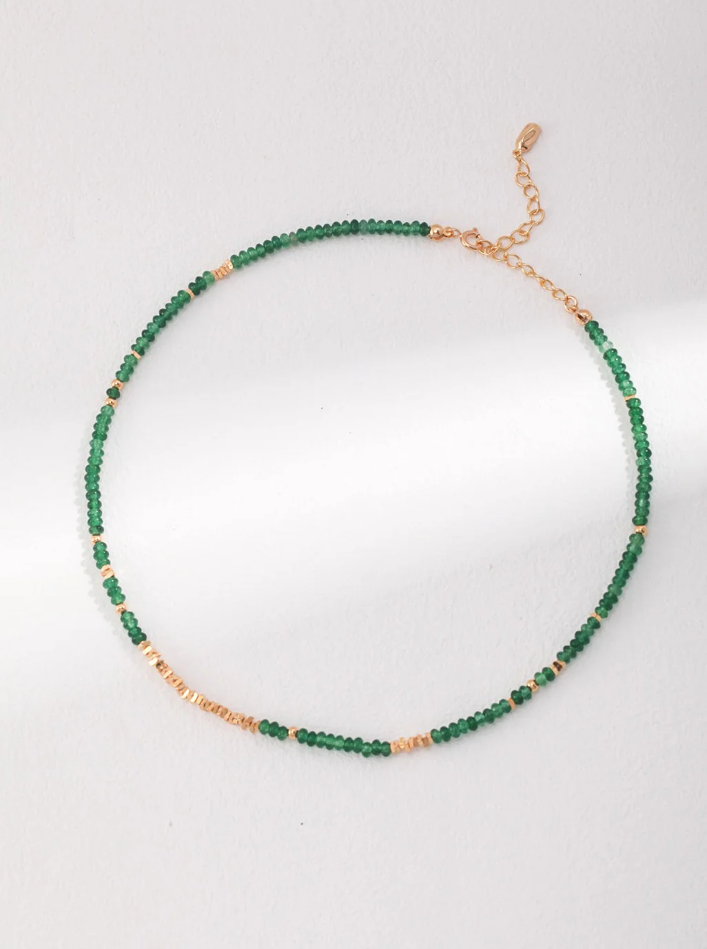 Sterling Silver Emerald Necklace D0427