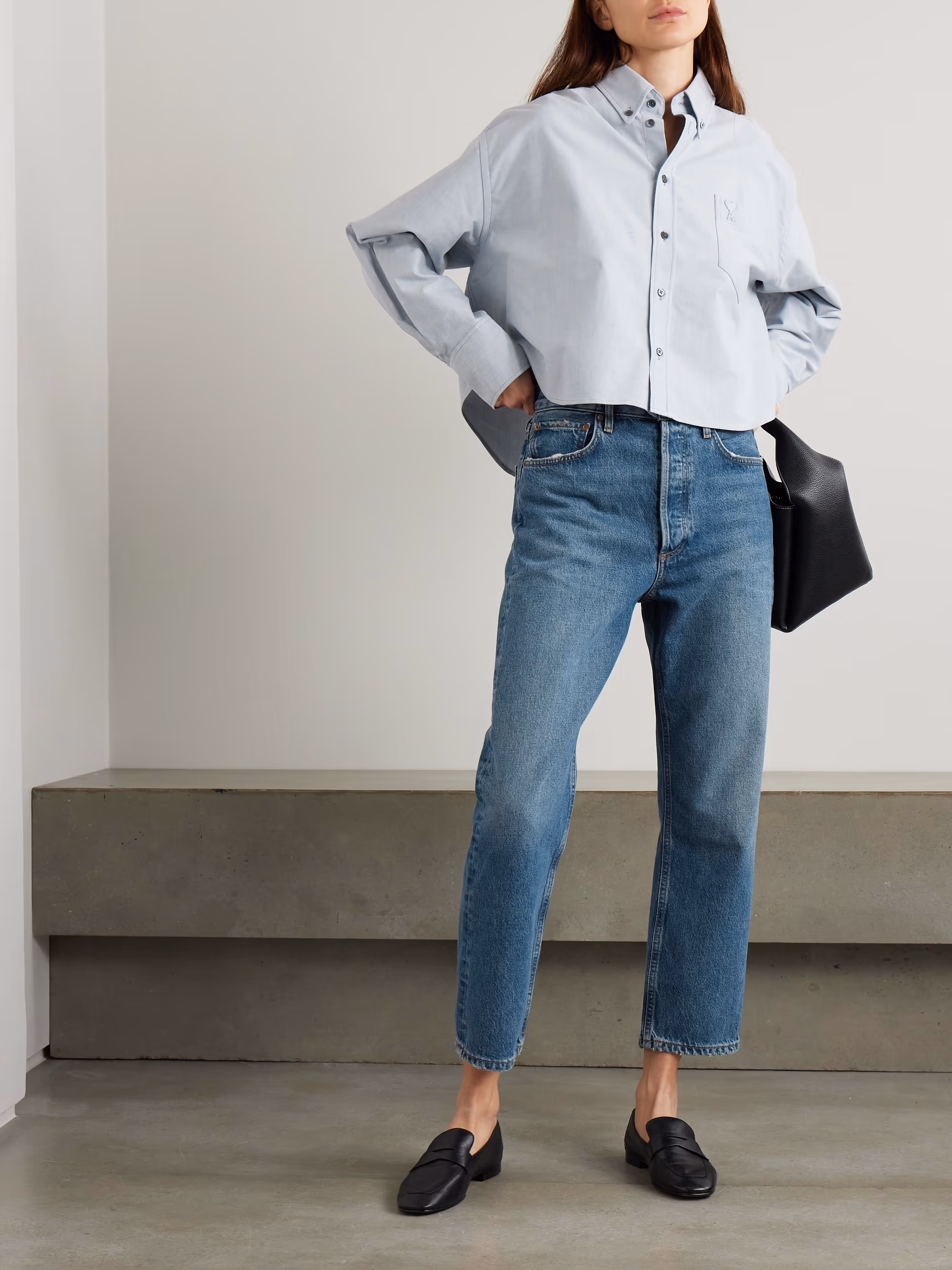 90s Crop Mid-Rise Straight-Leg Jeans