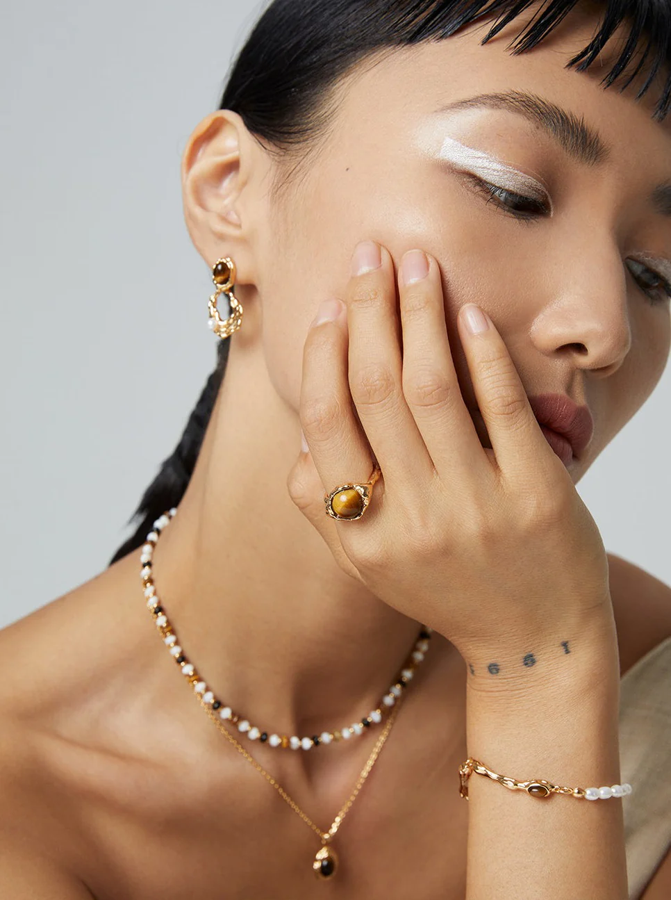 Sterling Silver Tiger Eye Bracelet