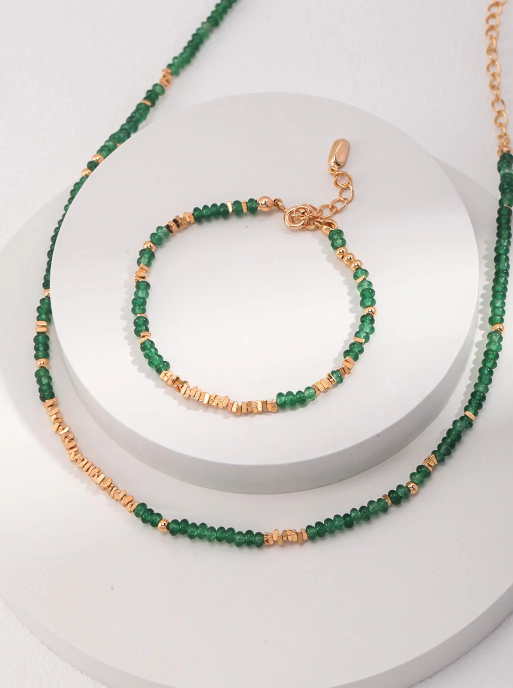 Sterling Silver Emerald Necklace D0427