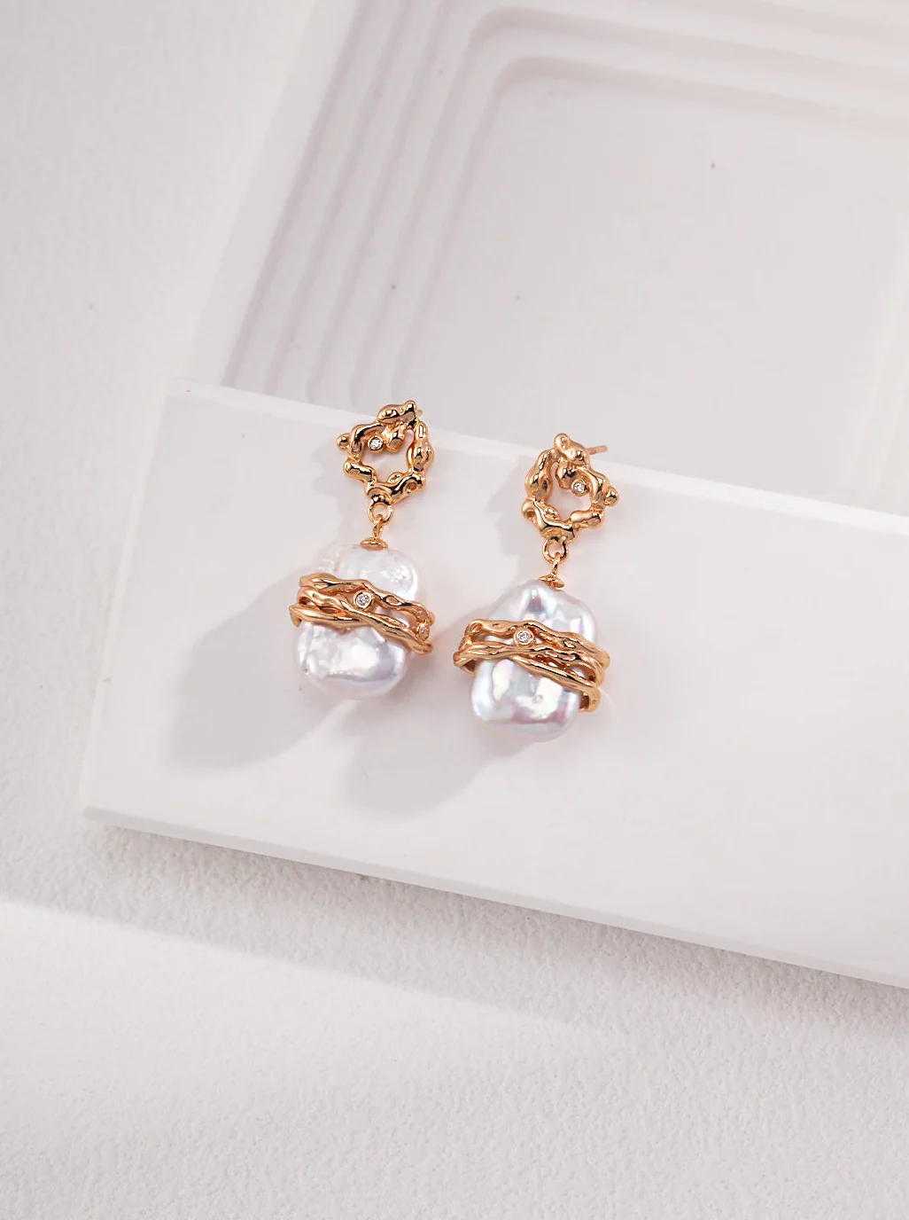 Vintage Baroque Pearl Earrings