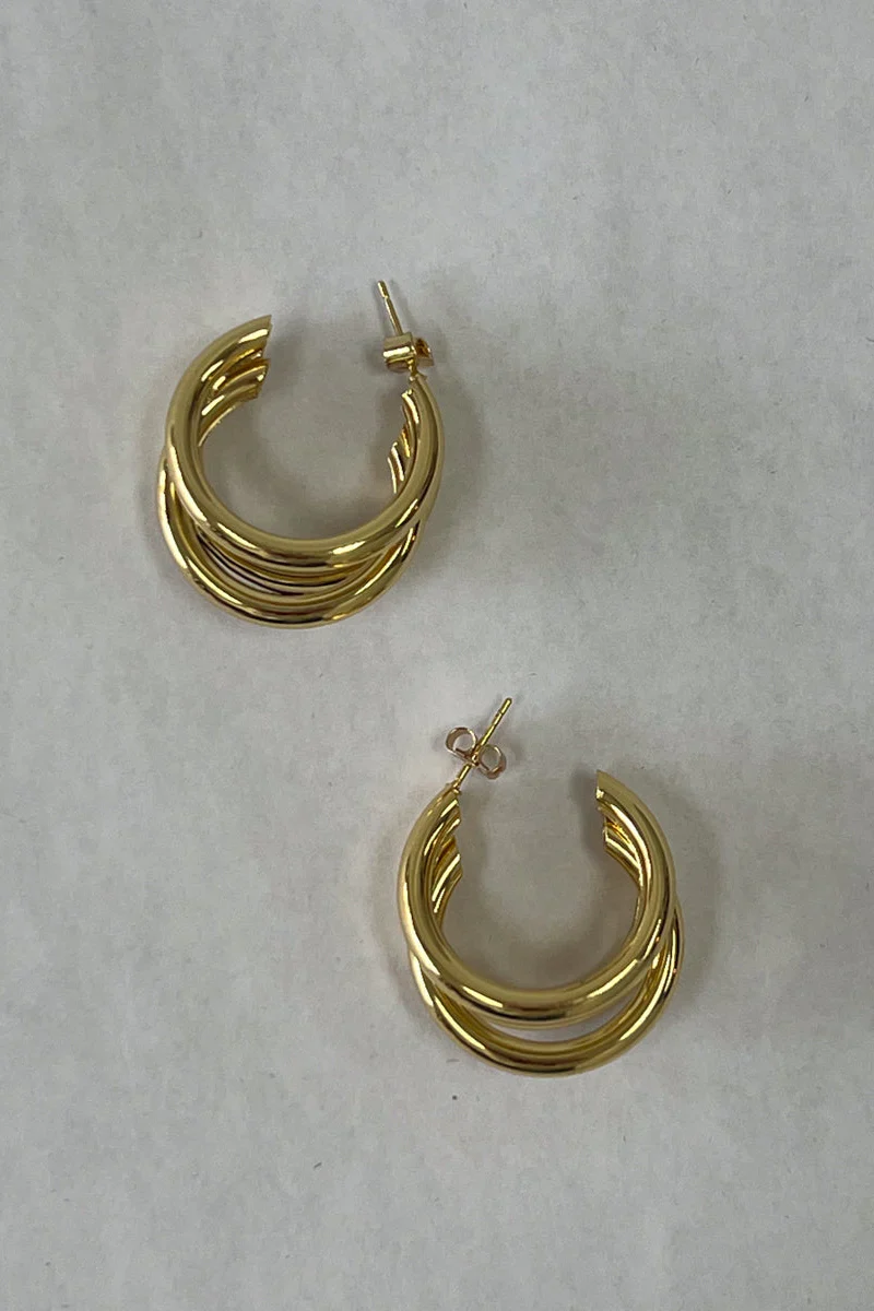 Trinity Triple Hoop Earrings